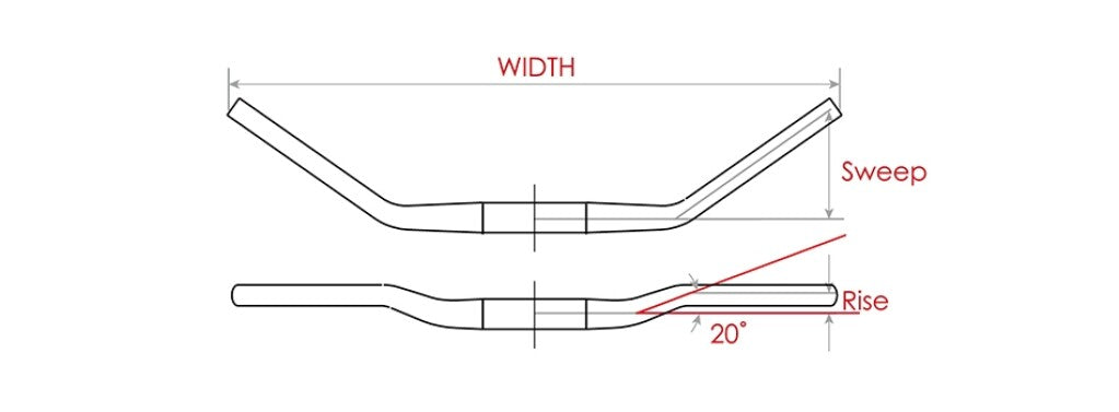 Send Wien Ø31.8 B = 640mm, 35 ° Bent - Matt Black