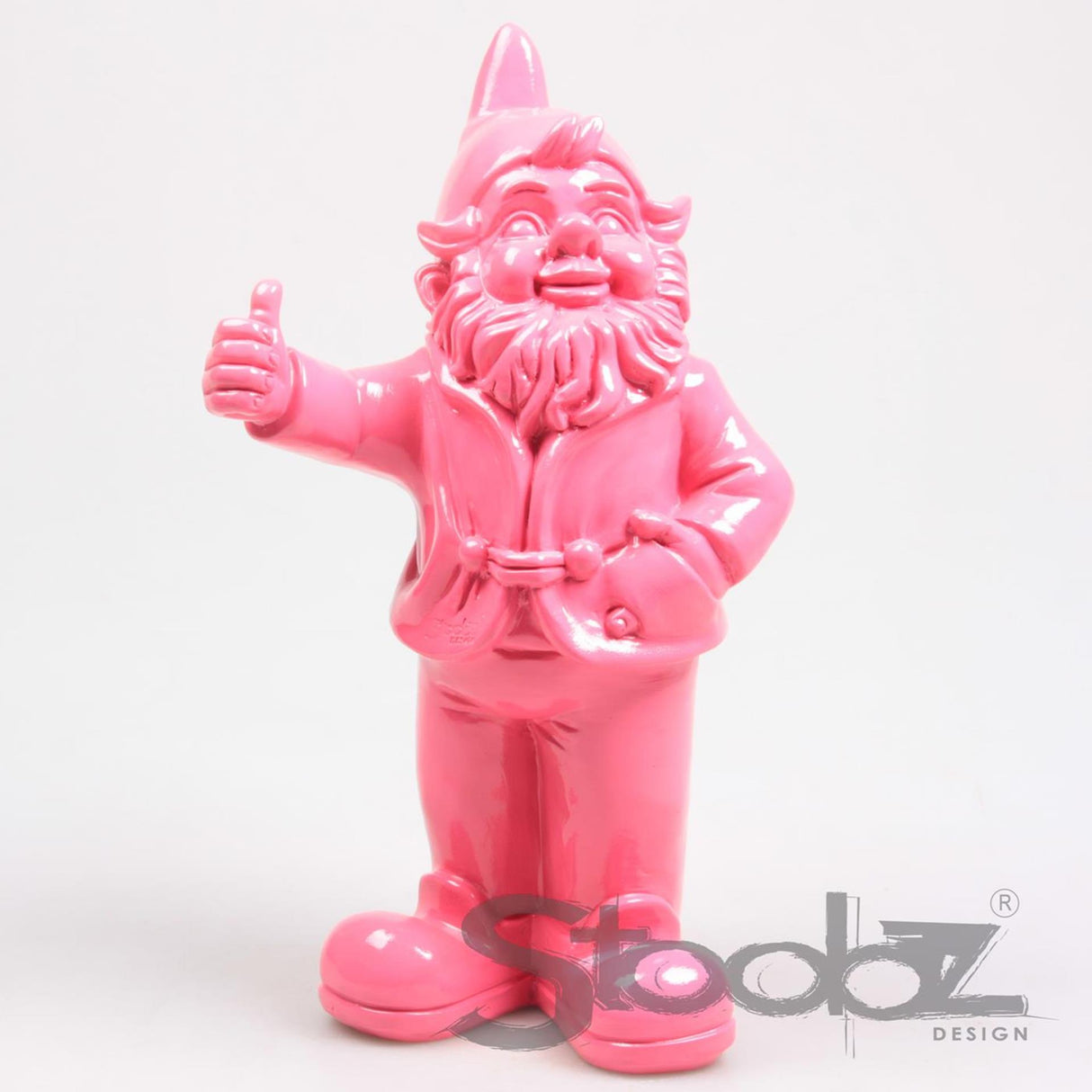 Stoobz design stoobz kabouter duim omhoog fuchsia 31cm