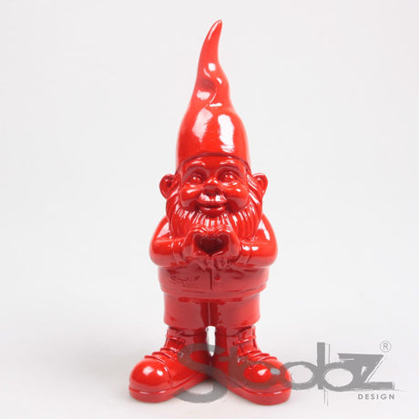 Stoobz design stoobz kabouter hart rood 10x13x29.5cm