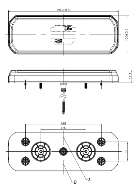 AC Taillight Dynamic LED L = R