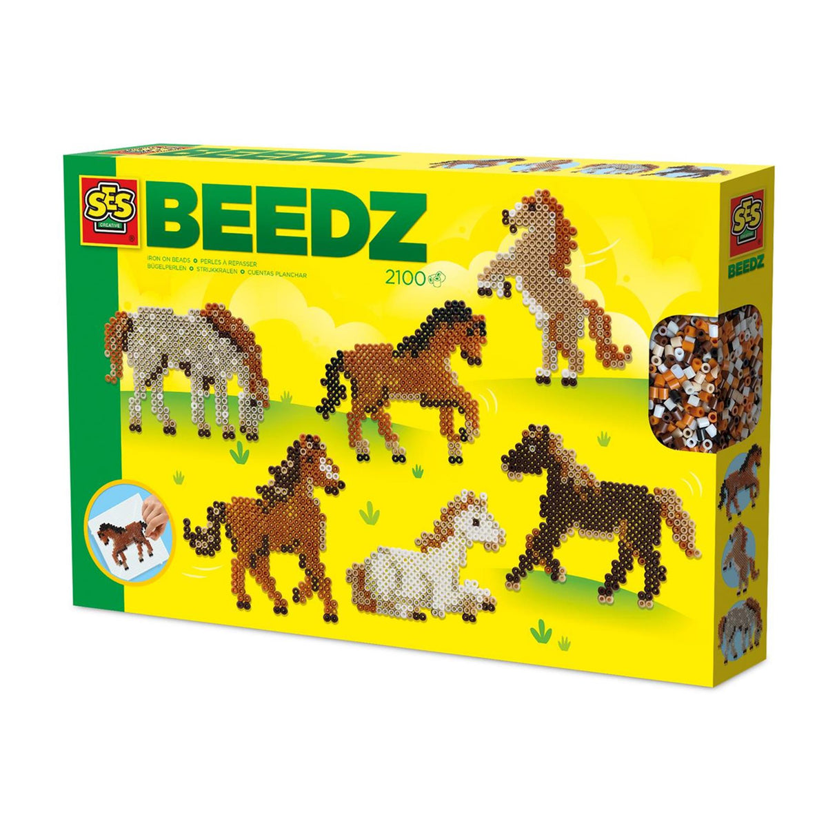 Ses strijkkralen - wilde paarden