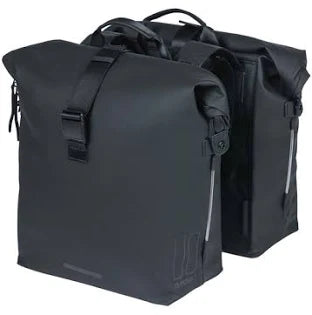 Basil SoHo Nordlicht dubbele fietstas - waterdicht, zwart, 41L