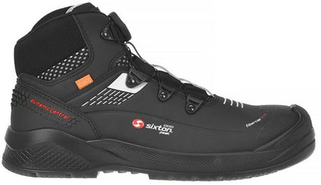 Sixton peak muscle boa hoog 43488-01 s3 | zwart grijs | maat 44 - 8053470577918