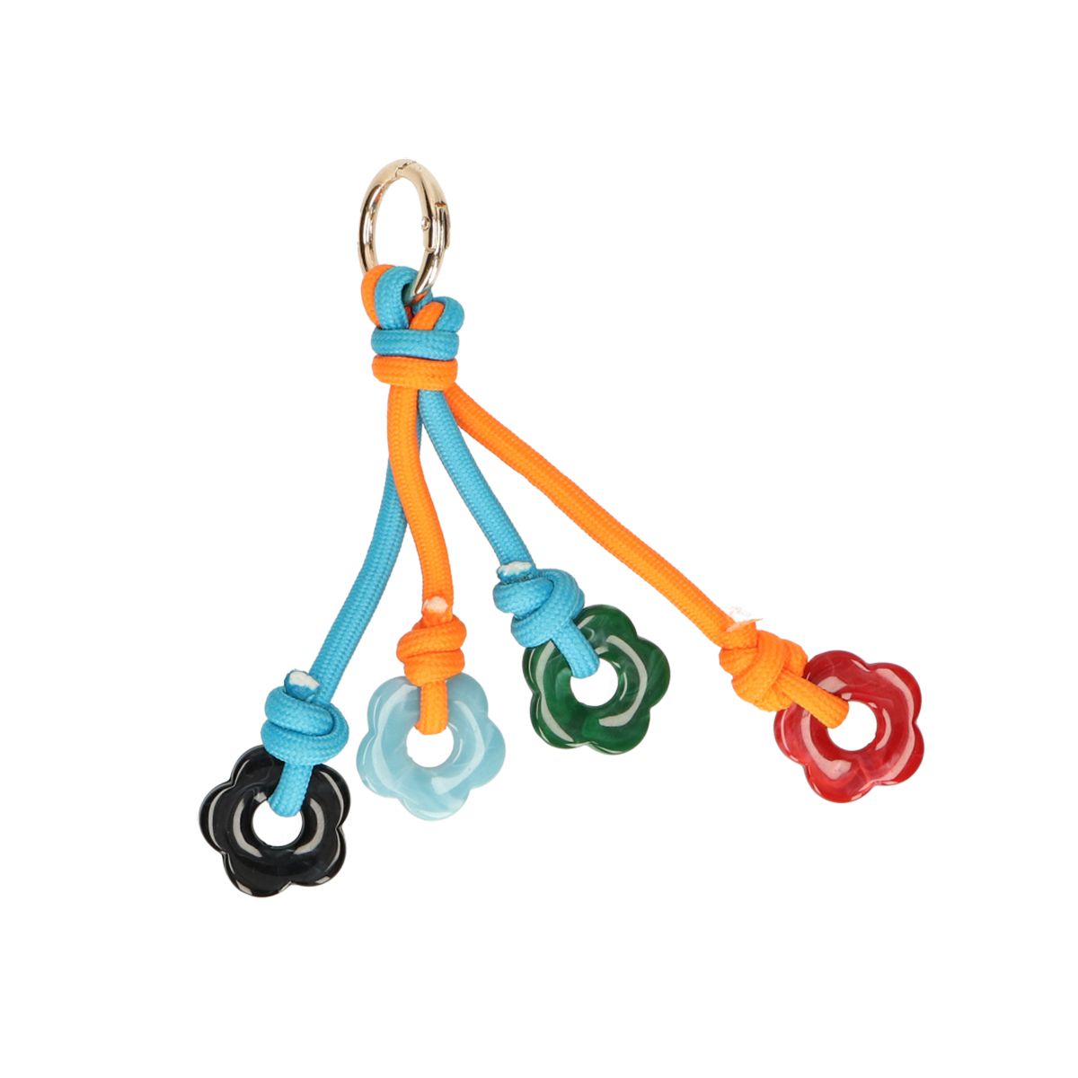Jvdl bag charm blauw oranje met bloem