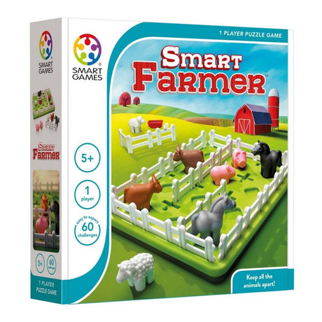 Smartgames smart farmer - logisch denkspel - 60 educatieve boerderijuitdagingen - solospel voor kleuters jonge kinderen - vanaf 5 jaar