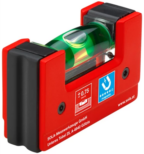 Sola go magnetic mini waterpas – 01621101 - tot 0.25 m - rood