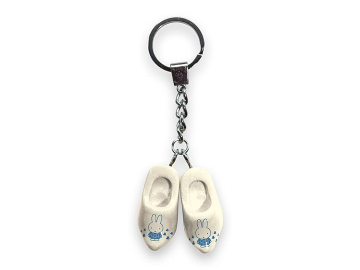 Nijntje sleutelhanger 2 klomp 4 cm wit blauw