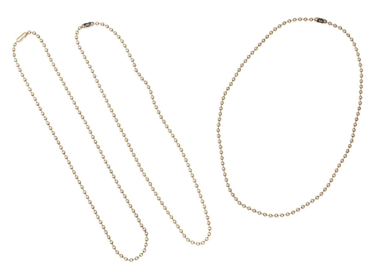 Darice • signed sealed remembered ball chain 457x3mm x3 ant. brass
