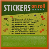 Stickers op rol 3 meter stickerrol, 12 verschillende stickers