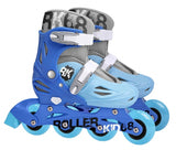 Inline Skates adjustable light blue size 30-33