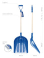 Prosperplast sneeuwschep en graanblauwe standaard 2 smal