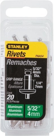 Stanley handgereedschap popnagels 4x7mm - 20 stuks - 1-paa54t