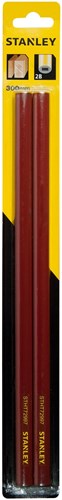 Stanley handgereedschap timmermanspotlood | rood | 30cm | 2x - stht0-72997