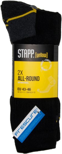 Stapp yellow all round 2-pack sokken 4410 | 499 marine | maat 46 - 38.134.004.02
