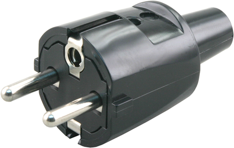 Enzo stekker | ra | pvc | 10 16a | zwart - 00.110.12