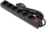 Stroomlijn tcd ra 6-voudig 1,5 meter snoer zwart 6672011