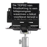 Téléprompter studioking autocue tep02 pour les tablettes