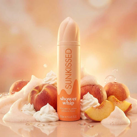 Sunkissed shower whip peaches cream shower foam 250ml