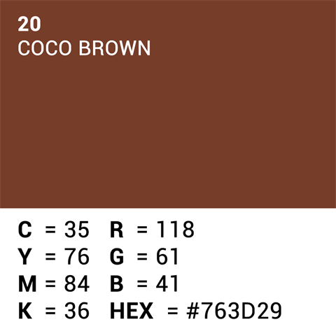 Vorgesetzter Hintergrundpapier 20 Coco Brown 1,35 x 11m