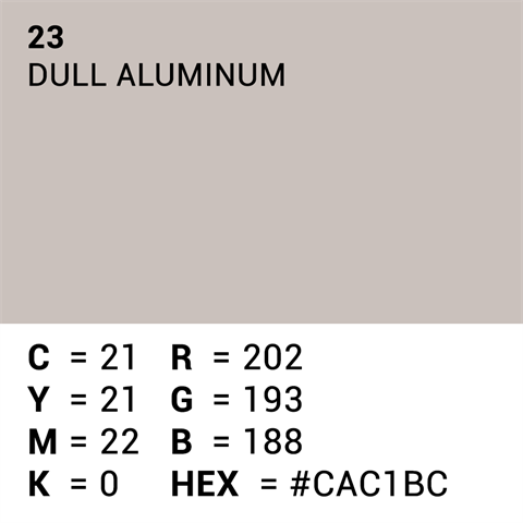 Overlegen bakgrunnspapir 23 kjedelig aluminium 1,35 x 11m