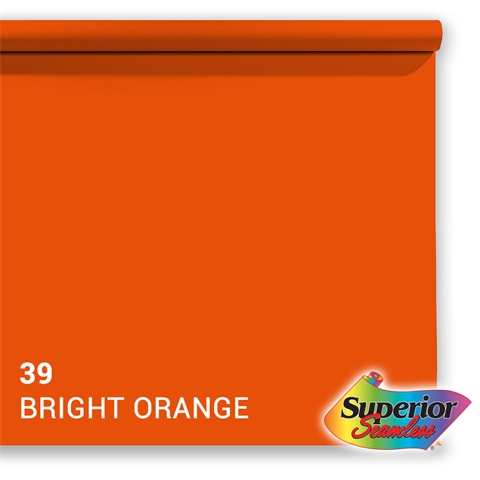 Superior achtergrondpapier 39 bright orange 1,35 x 11m