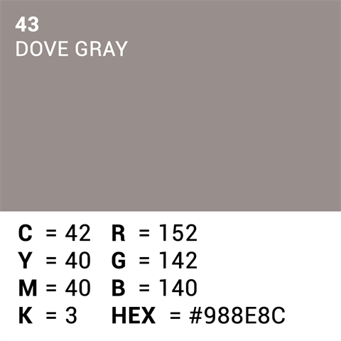 Papier de fond supérieur 43 Dove Grey 1,35 x 11m