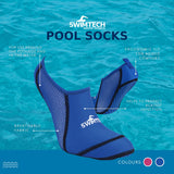 SwimTech swim socks junior polyester blue size 28 31