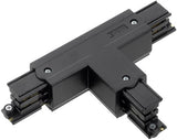 Enzo t-stuk links vast 90gr tbv. rail 3-fasen zwart - 5050055