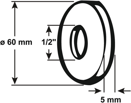 Cornat rozet 1 2x5mm ms - t384101