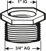 Cornat messing ms verloopstuk vm 1''x3 4 - t396302