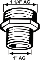Cornat messing ms verloopnippel mm 1 1 4x1 - t396423