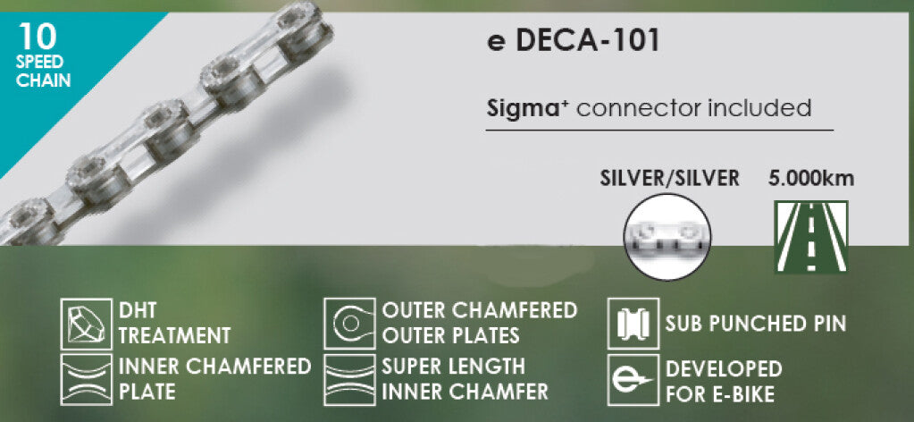 Buzaglo taya ketting deca-101 1 2x5 64x136 e-bike, 10 speed, zilver
