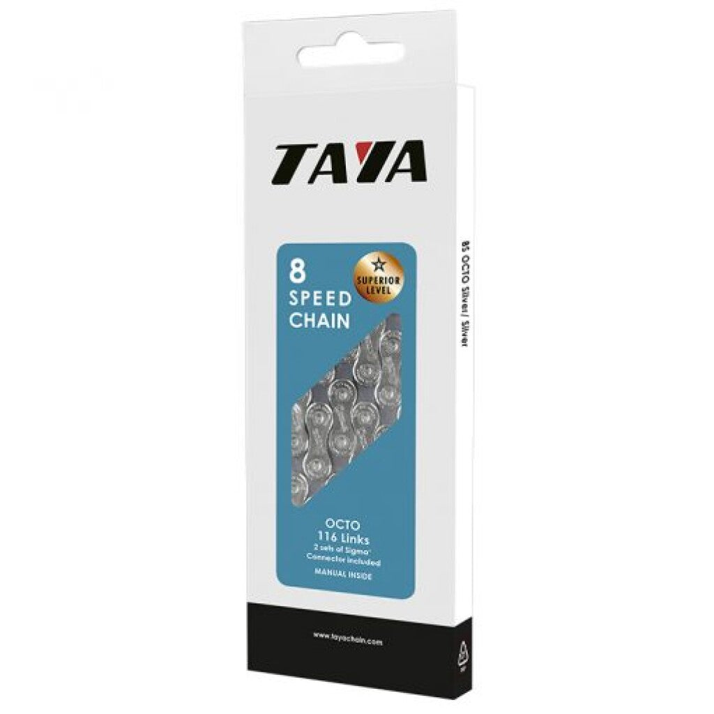 Taya ketting octo 1 2x3 32 7-8 speed 116 schakels zilver