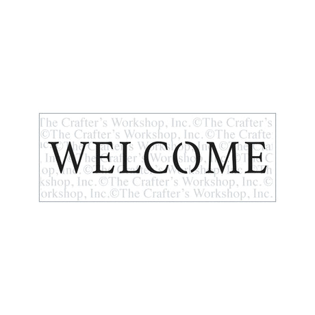 The crafter's workshop • template 41,6x15,2cm welcome