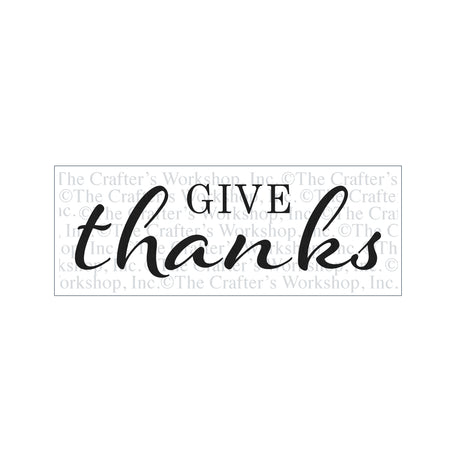 The crafter's workshop • template 41,6x15,2cm give thanks
