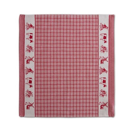 Ddddd theedoek dutchie rood 60x65cm 6 stuks