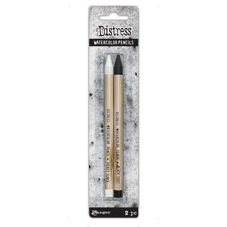 Ranger ink ranger • tim holtz watercolor pencil picketfence black soot