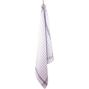 Theedoek ruit blauw 70x70cm pak a 12