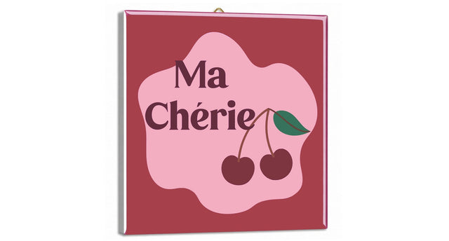 Tegeltje ma cherie - keramiek 10,5x10,5x0,5cm