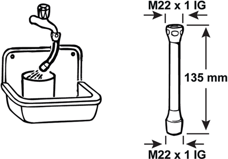 Cornat slang-spaarregelaar m22vxm22v ch - tec307597