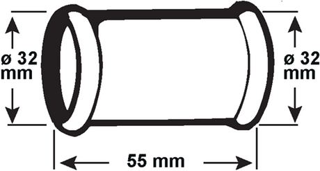 Cornat dubbele mof sifon 32mm ch - tec318206