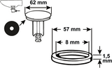 Cornat dichting gummi d62mm voor tec317411 - tec380245
