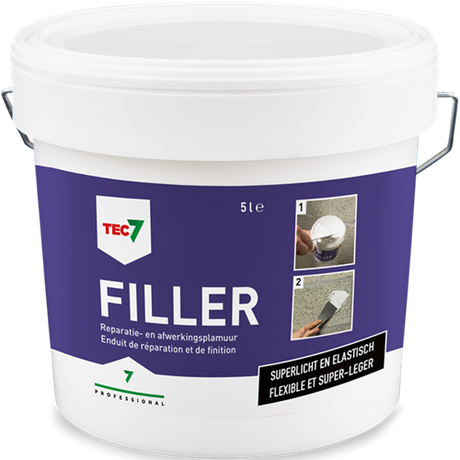 Tec7 filler emmer alles-in-één vulmiddel en afwerkingsplamuur 5l - 601005000