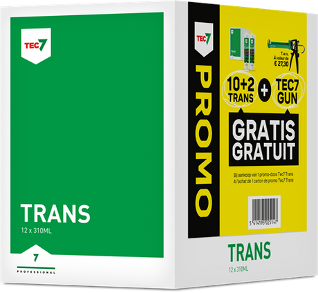 Tec7 trans clear patroon transparante voegkit 310ml - 539506000