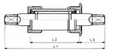 TECORA E BAFFETTO MOCCHIO 110½ mm BSA, linea a catena 22,0, tazza di alu