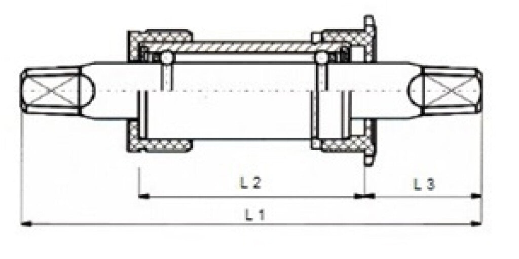 Tecora BSA Bottenfäste 122 mm med aluminiumkoppar