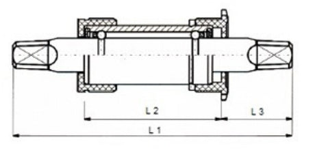 BSA bunnbrakett 132mm. metalltråd