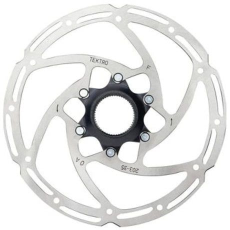 Tektro schijfrem rotor tr203-35 ø203mm, centerlock, zilver
