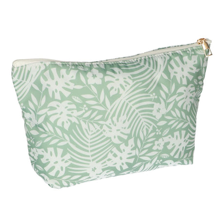 Traveller toilettas palm groen wit 30cm x 19.5cm