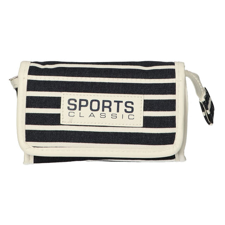 Traveller spiegeltas stripe blauw sports classic 16.5x11cm